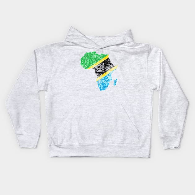 Flag of Tanzania inside Africa Kids Hoodie by Terriology